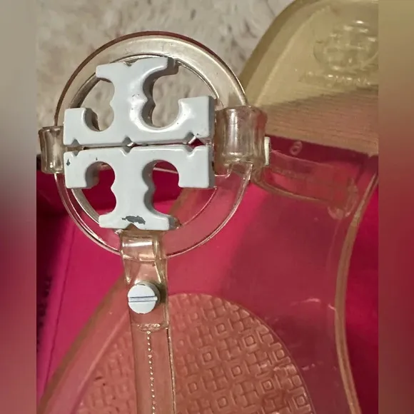 Tory Burch clear thong sandals size 9