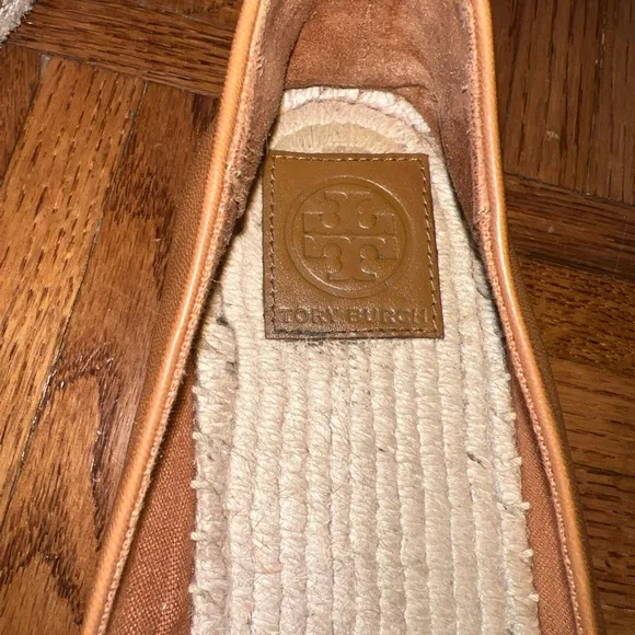 Tory Burch Color Block Nappa Leather Espadrille Flat Shoes Size 8.5