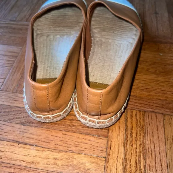 Tory Burch Color Block Nappa Leather Espadrille Flat Shoes Size 8.5