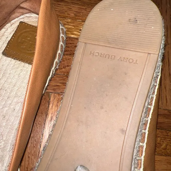 Tory Burch Color Block Nappa Leather Espadrille Flat Shoes Size 8.5