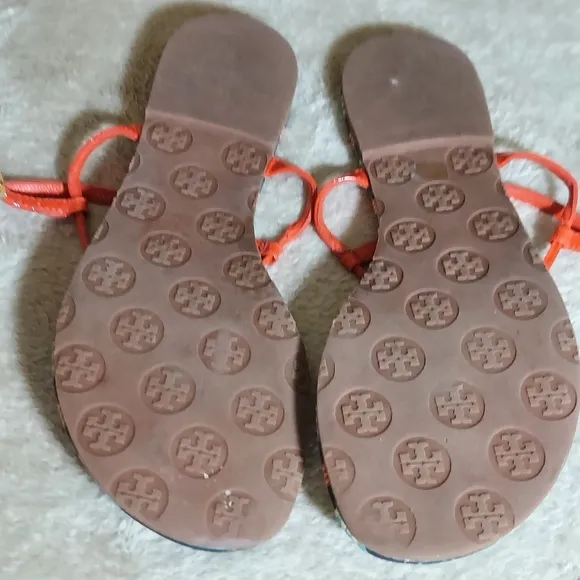 Tory Burch Emmy Habanero Pepper Stripe Cushioned Footbed Sandals