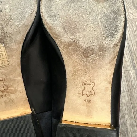 Tory Burch Gigi 20MM Pointy Toe Calf Leather/Suede Flats Size 10 M