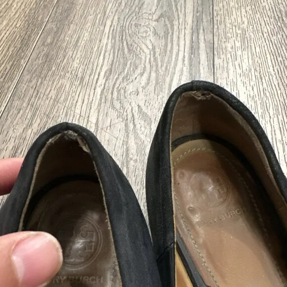 Tory Burch Gigi 20MM Pointy Toe Calf Leather/Suede Flats Size 10 M
