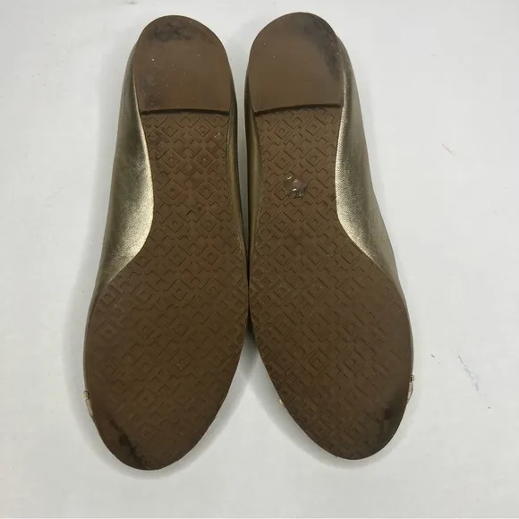 Tory Burch Gold Toe Cap Flats