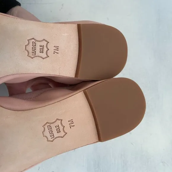 Tory Burch Jolie Ballet Flats Blush Pink Scrunch Patent Leather Ballerina