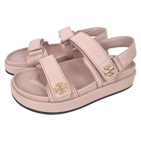 Tory Burch Kira Sport Sandal Leather Platform Designer Shoes Womens 7.5 Pink