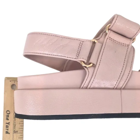 Tory Burch Kira Sport Sandal Leather Platform Designer Shoes Womens 7.5 Pink