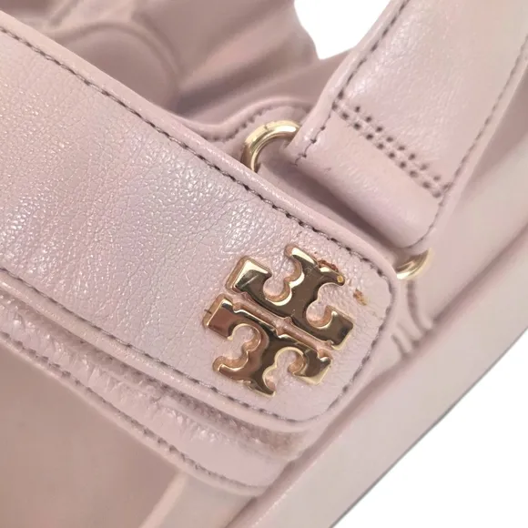 Tory Burch Kira Sport Sandal Leather Platform Designer Shoes Womens 7.5 Pink