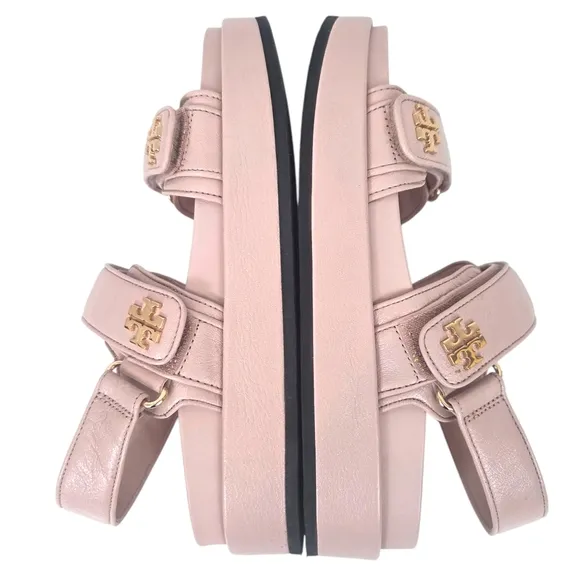 Tory Burch Kira Sport Sandal Leather Platform Designer Shoes Womens 7.5 Pink