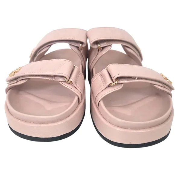 Tory Burch Kira Sport Sandal Leather Platform Designer Shoes Womens 7.5 Pink