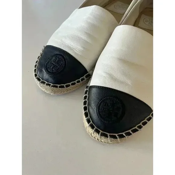 Tory Burch Leather Color Block Espadrilles Women’s Size 9