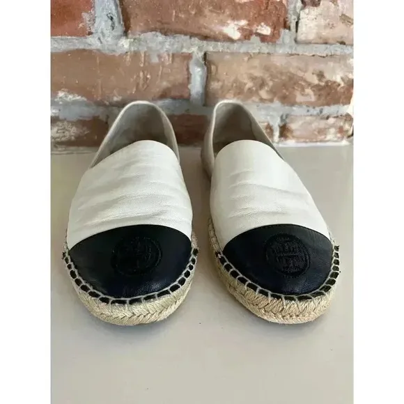 Tory Burch Leather Color Block Espadrilles Women’s Size 9