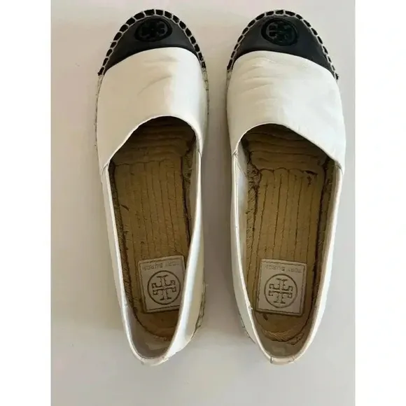 Tory Burch Leather Color Block Espadrilles Women’s Size 9