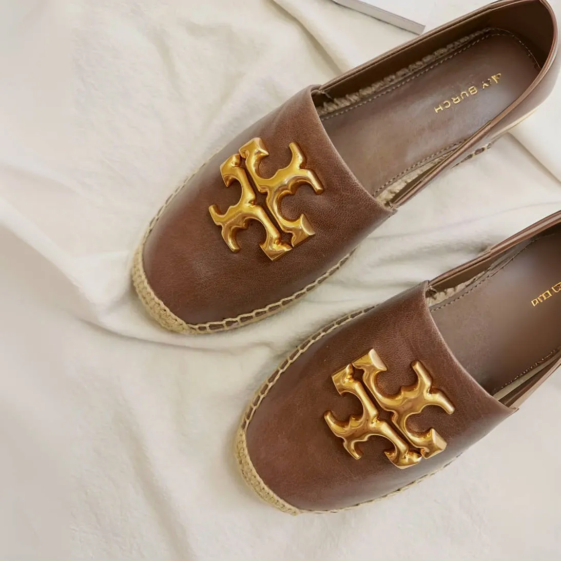 Tory Burch Leather Espadrilles, Brand New