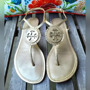 Tory Burch Miller Fringe Thong Leather Sandals