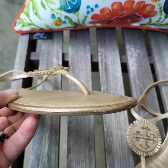 Tory Burch Miller Fringe Thong Leather Sandals
