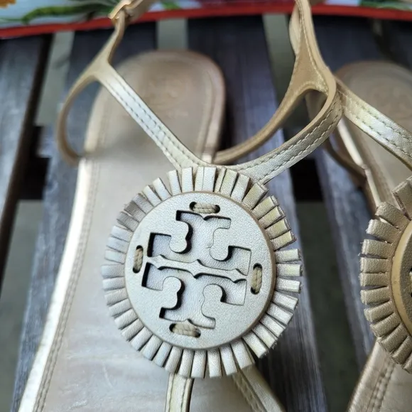 Tory Burch Miller Fringe Thong Leather Sandals