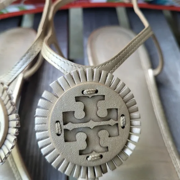 Tory Burch Miller Fringe Thong Leather Sandals