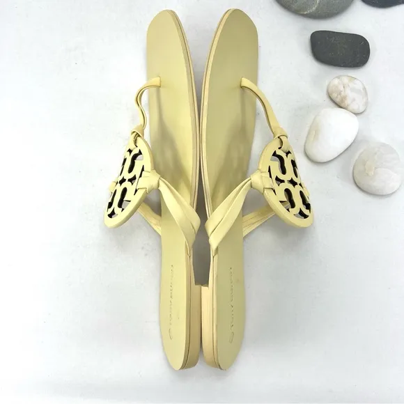 Tory Burch Miller Square-Toe Thong Sandals