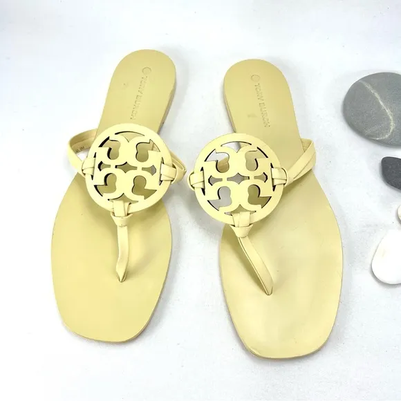 Tory Burch Miller Square-Toe Thong Sandals