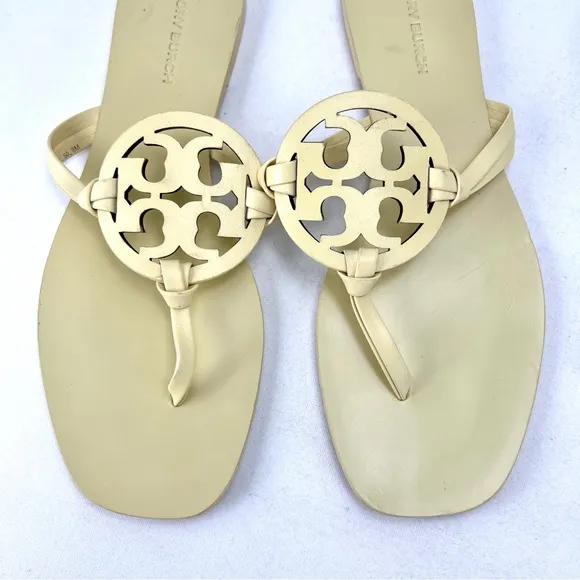 Tory Burch Miller Square-Toe Thong Sandals