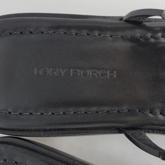 Tory Burch Miller Tiny 10MM Thong Black Sandals 7.5