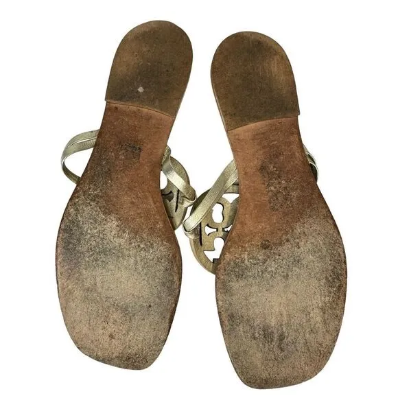 Tory Burch Miller Women's Thong Sandals flats US 10M Logo