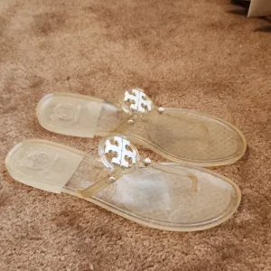 Tory Burch Mini Miller Thong Clear T-Strap Sandals