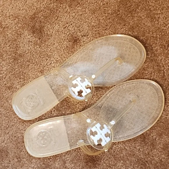 Tory Burch Mini Miller Thong Clear T-Strap Sandals