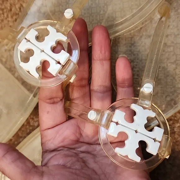 Tory Burch Mini Miller Thong Clear T-Strap Sandals