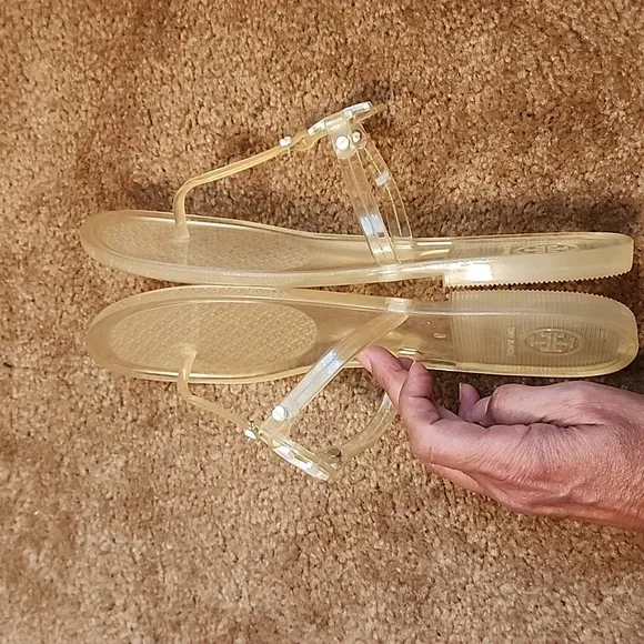 Tory Burch Mini Miller Thong Clear T-Strap Sandals