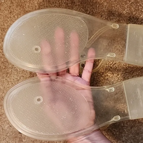 Tory Burch Mini Miller Thong Clear T-Strap Sandals