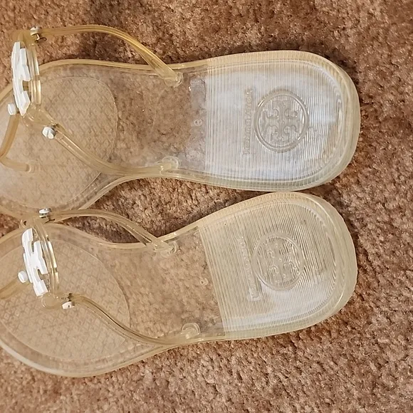Tory Burch Mini Miller Thong Clear T-Strap Sandals