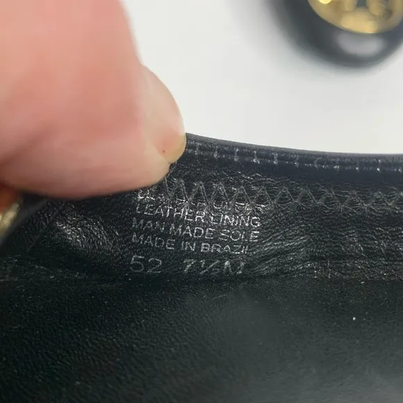 Tory Burch Minnie black leather ballet flats
