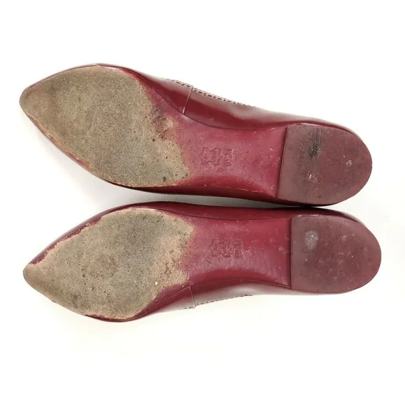 Tory Burch Red Darlene Ballet Flats Ballerina 9.5