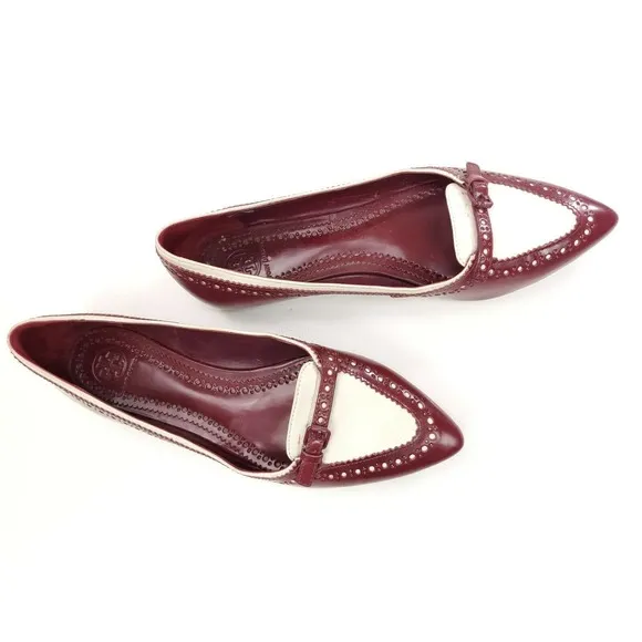 Tory Burch Red Darlene Ballet Flats Ballerina 9.5