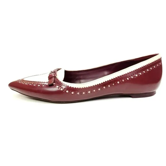 Tory Burch Red Darlene Ballet Flats Ballerina 9.5