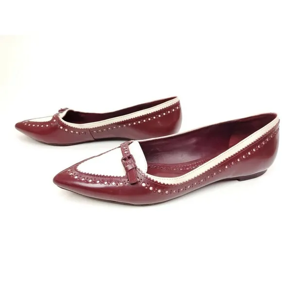 Tory Burch Red Darlene Ballet Flats Ballerina 9.5