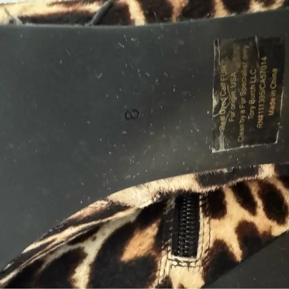 Tory Burch Size 8 Laila Calf Hair Leopard Print Ankle Boots