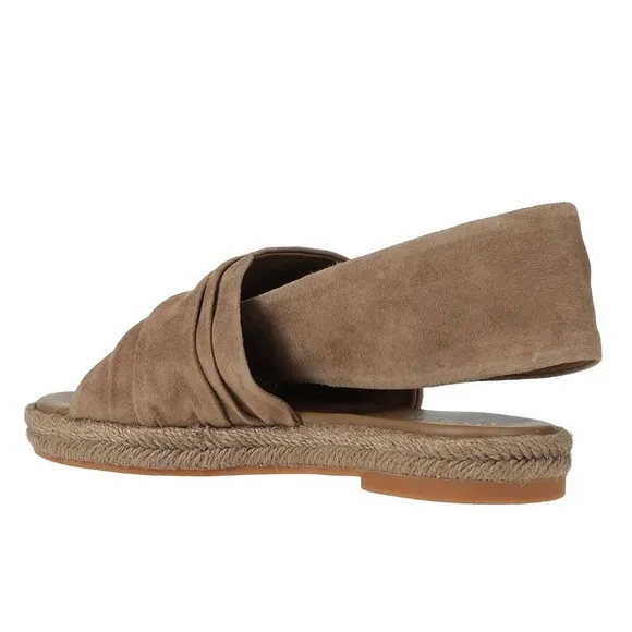 Tory Burch Suede Slingback Espadrilles In Leccio tan