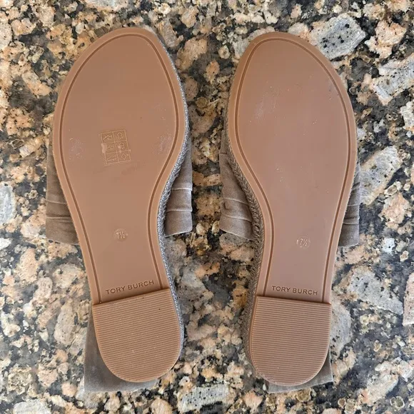 Tory Burch Suede Slingback Espadrilles In Leccio tan