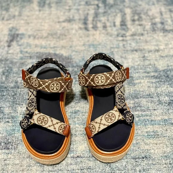 Tory Burch T Monogram Rope Sport Sandal