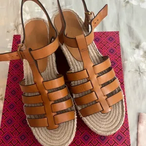 Tory Burch Tan Espadrille Sandals