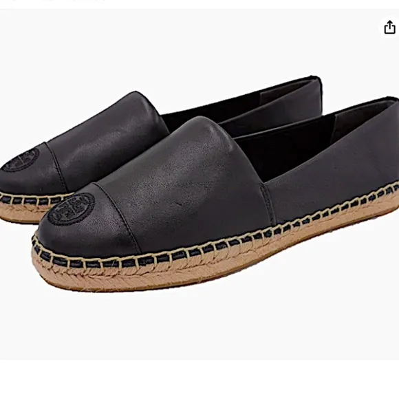 Tory Burch Women's black Flat Espadrilles in Nappa Leather