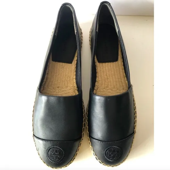 Tory Burch Women's black Flat Espadrilles in Nappa Leather