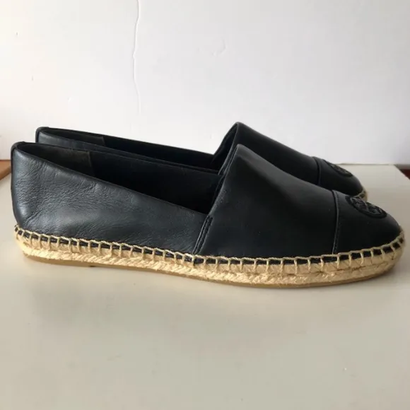 Tory Burch Women's black Flat Espadrilles in Nappa Leather
