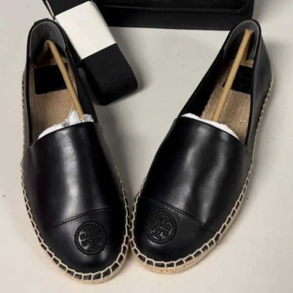Tory Burch Women's black Flat Espadrilles in Nappa Leather