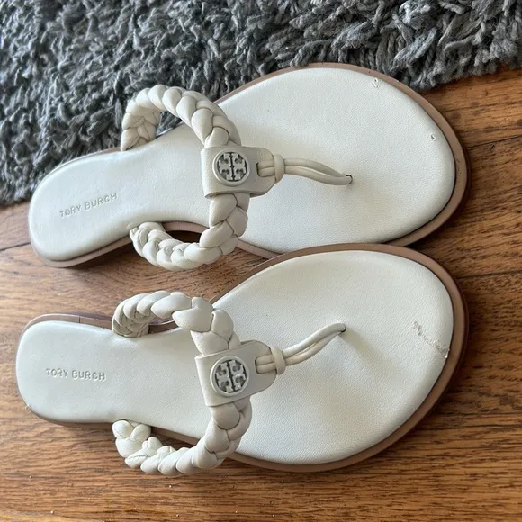 Tory Burch Women's Braided Benton Thong Flats Sandals Size 7