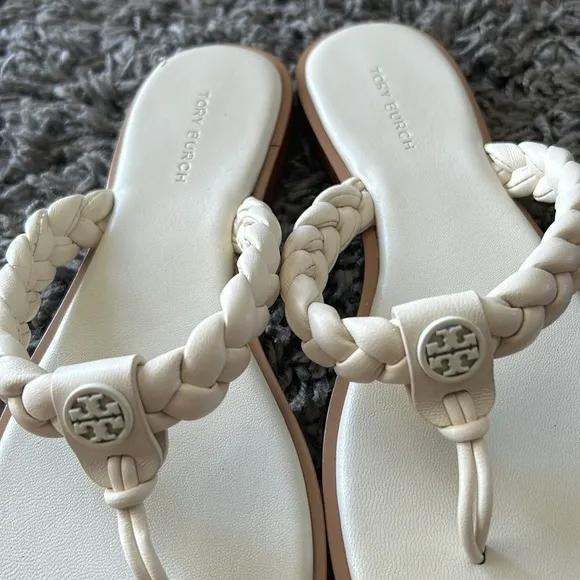 Tory Burch Women's Braided Benton Thong Flats Sandals Size 7