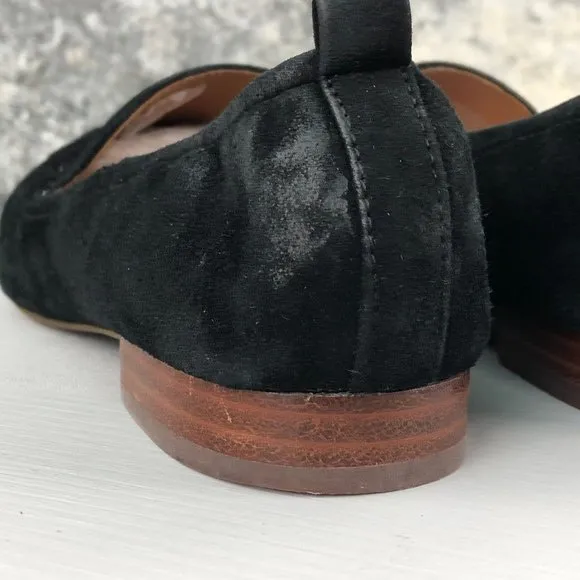 Tory Burch Women's Size 6.5M Leigh Perfect Black Leather Closed Toe Loafers